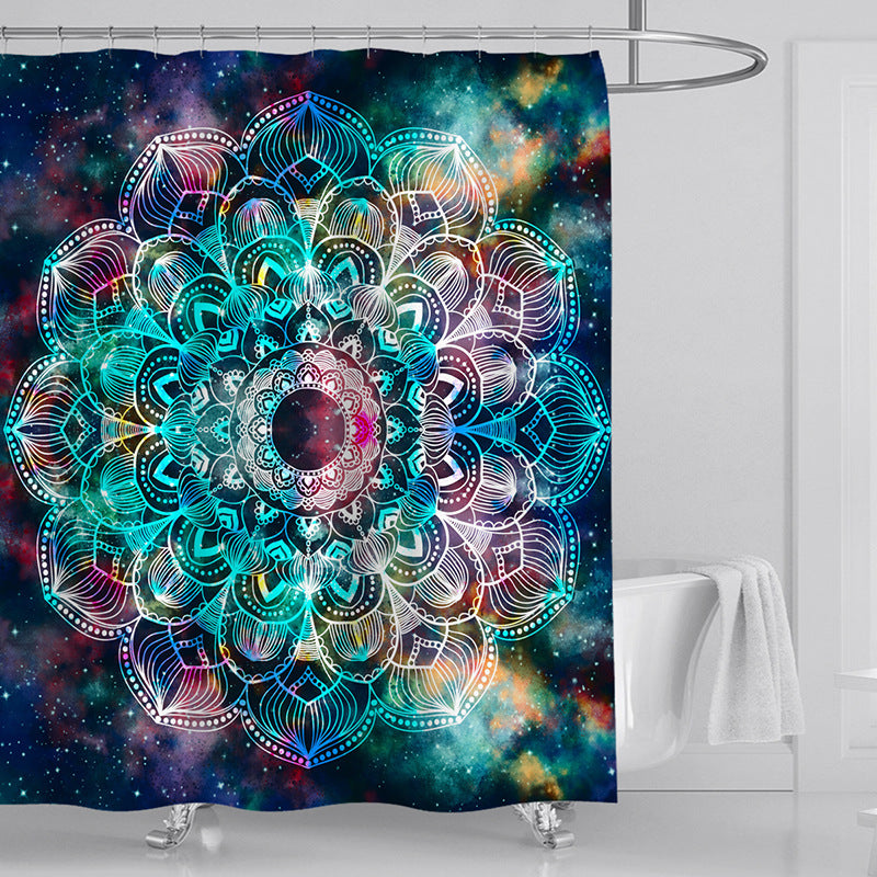 Mandala Starry Sky DIY Rideau de douche en polyester étanche
