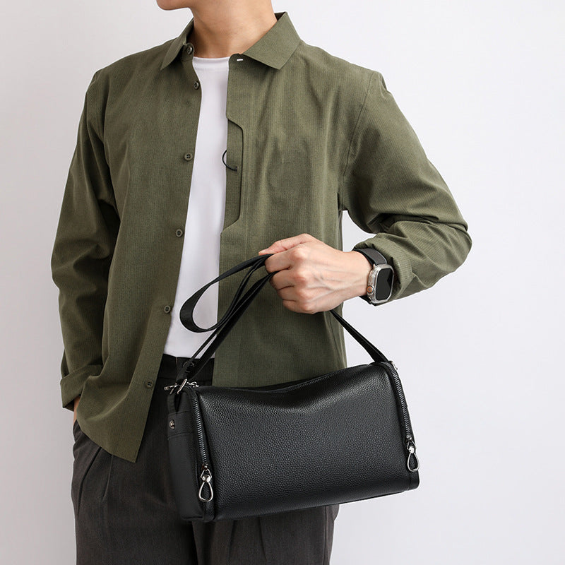 Véritable sac multifonctionnel en cuir de cochette en cuir