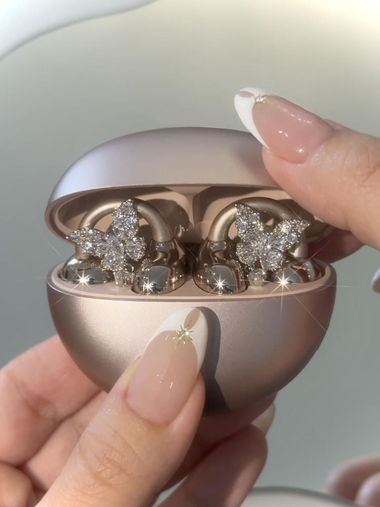 Diamant brillant Papillon Larmes Écouteurs