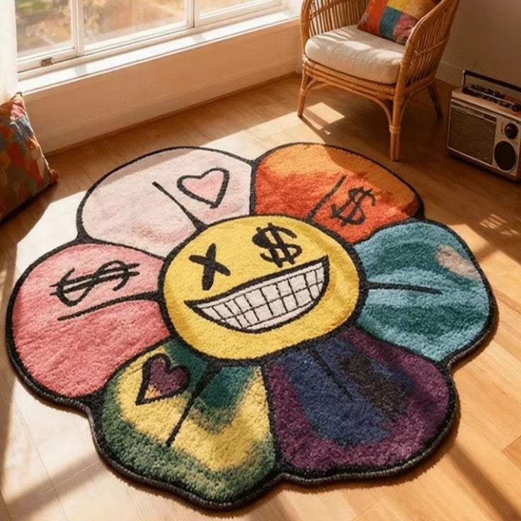 Cute Plush Irrégulier Faux Cashmere Rug