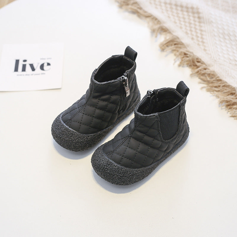Bottes de coton confortables et chaudes pour enfants