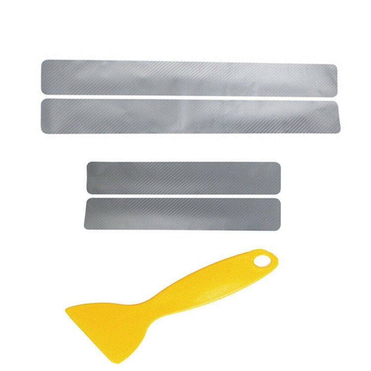 Stickers Seuil Universel Car Fibre de Carbone Stickers Protection de Porte