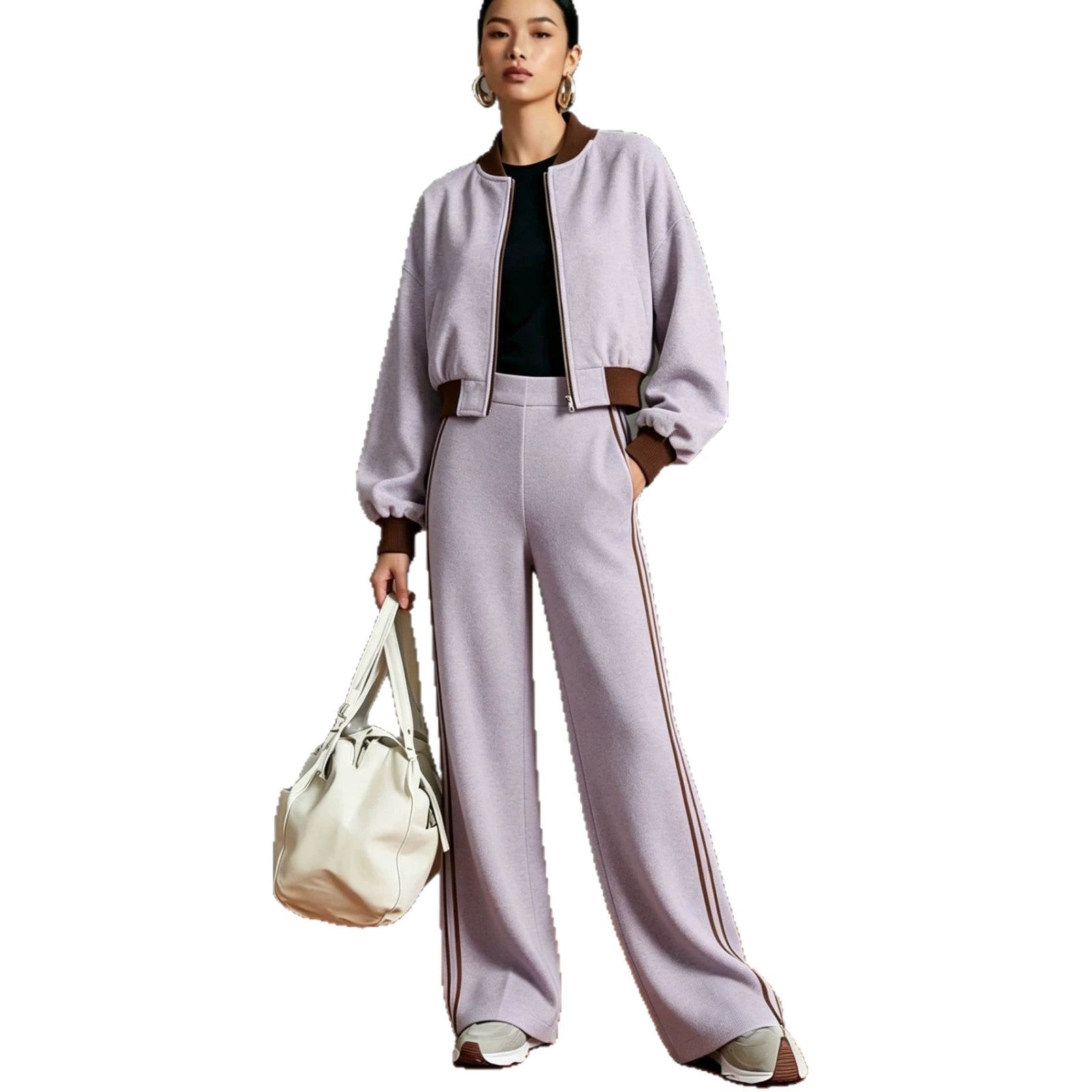 Veste et pantalons casual deux pièces pour femmes
