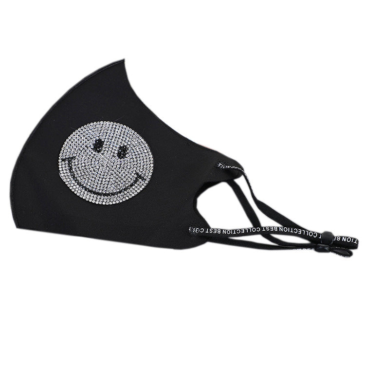 Strass Smiley Butterfly Pattern Bloc solaire et masque anti-poussière