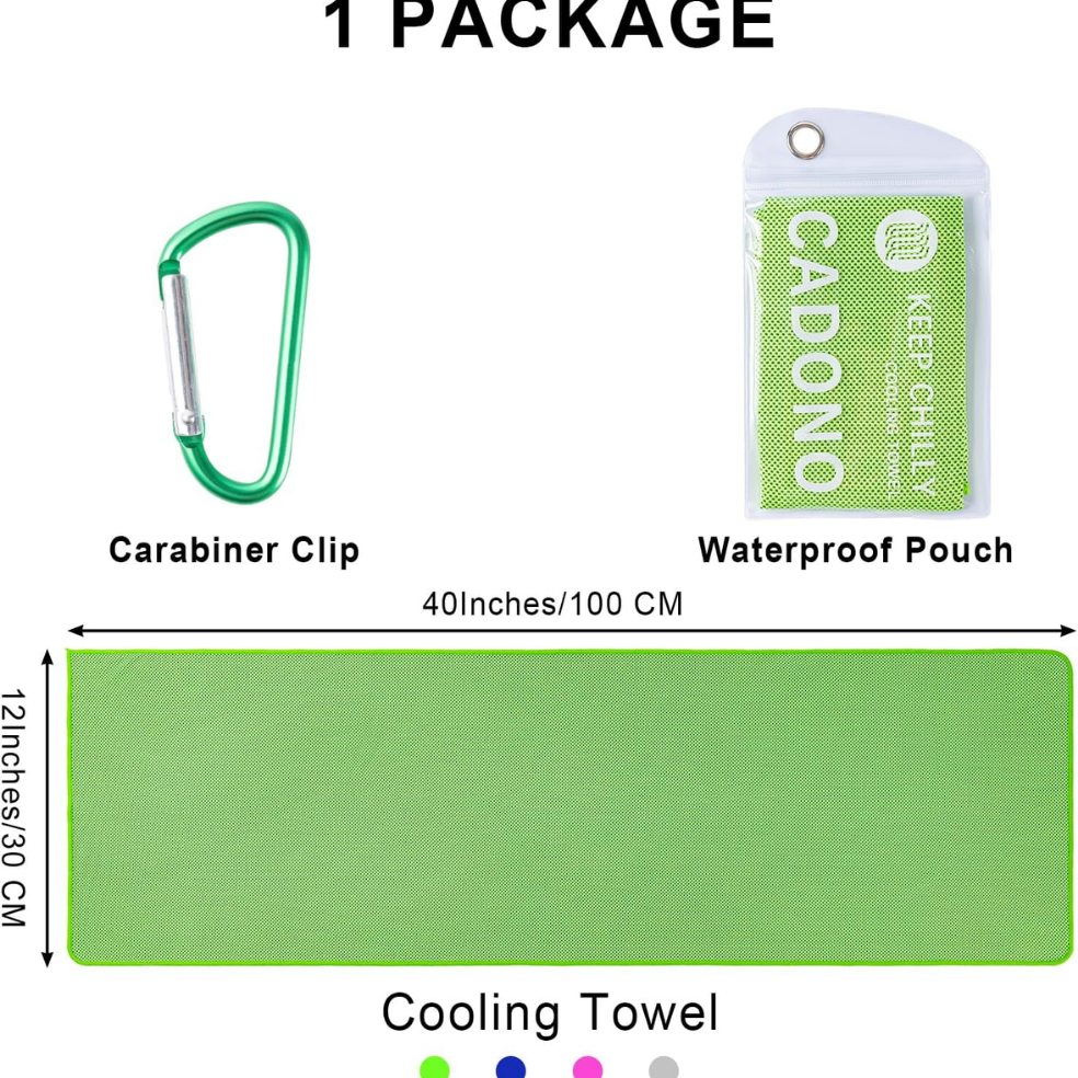 Serviettes de refroidissement 4 pack Microfibre Serviettes de refroidissement pour le sport