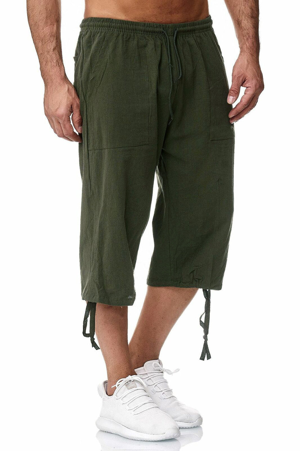 Pantalon de sport casual de coton et de coton d'été Linge de maison croped Casual P