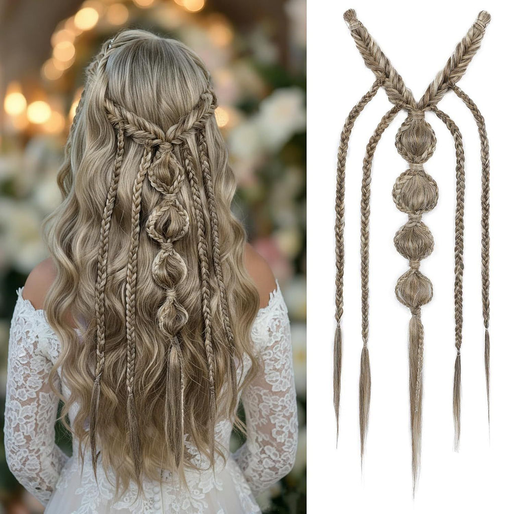 Braided bohemian synthetic hair wig