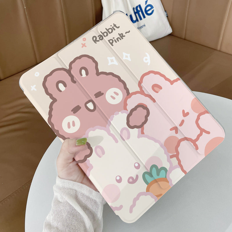 Etui de protection triple pli plat de lapin