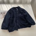 Manteau de cardigan brossé et épaissé