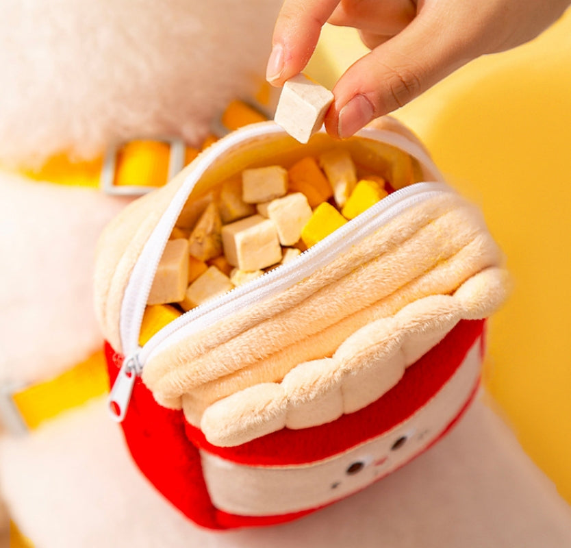 Cartoon Hamburger Chips Design Ajustable Vest Leash Rope pour les chats et les chiens