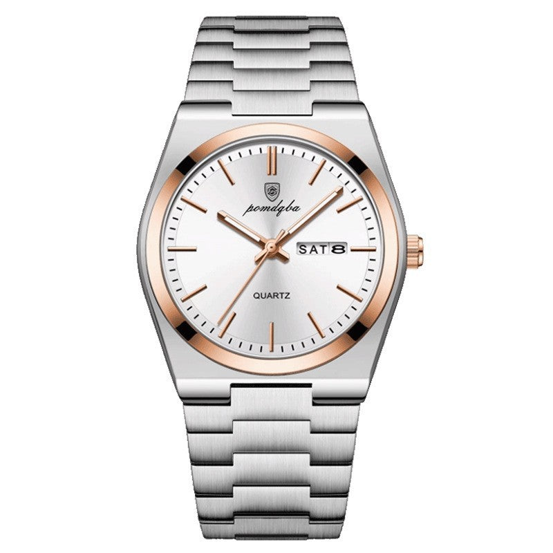 Montre à quartz lumineux ultra-mince pour homme