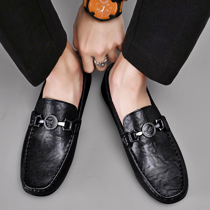 Men's Versatile Trendy Soft Leather Comfortable Casual Leather Shoes