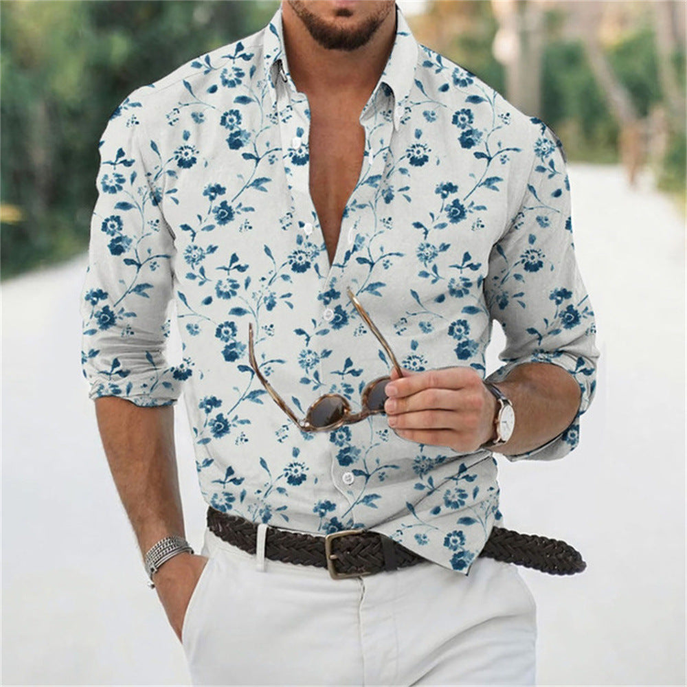 Chemise Florale Retro pour Homme
