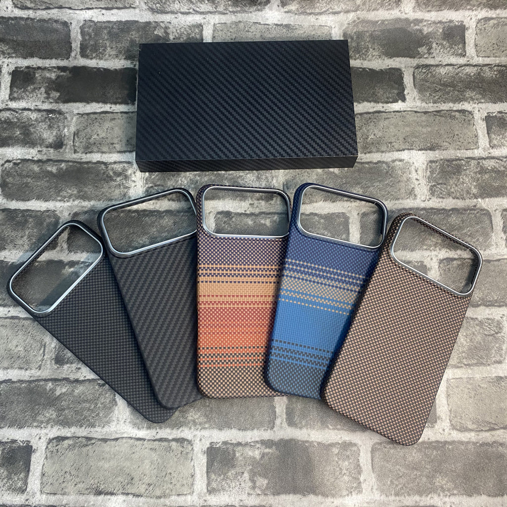 Magnetic Compatible Kevlar Carbon Fiber Phone Protective Cover