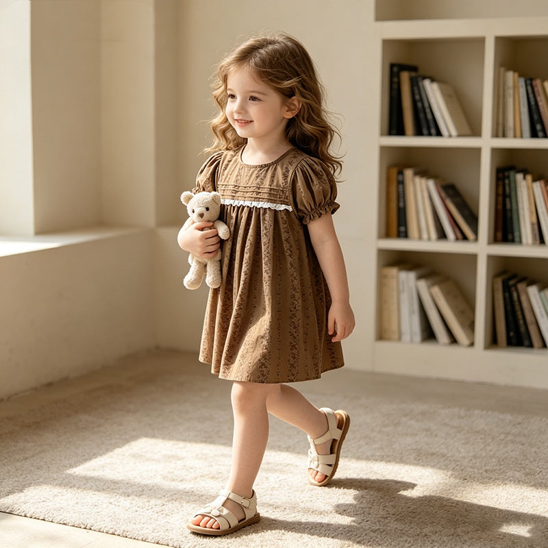 Robe florale de style mori pour filles