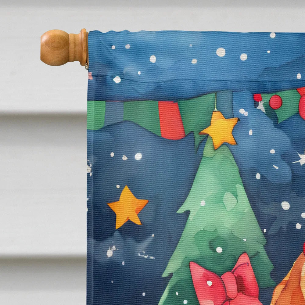 Beagle Maison de Noël Drapeau Grande Manche Porc Pole décoratif extérieur Bannière de triage