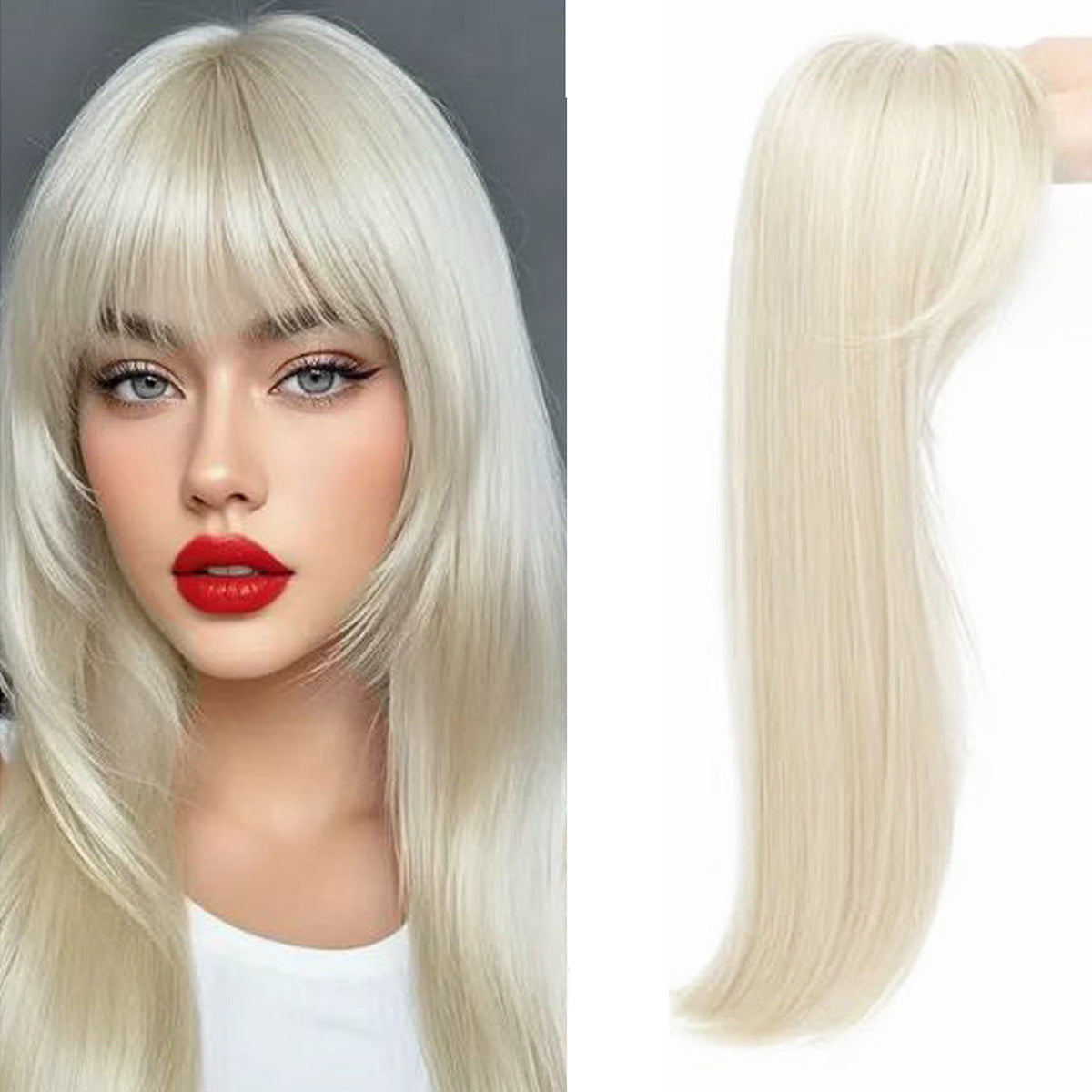 Ombre Figure-eight Bangs Synthetic Fiber Long Curls