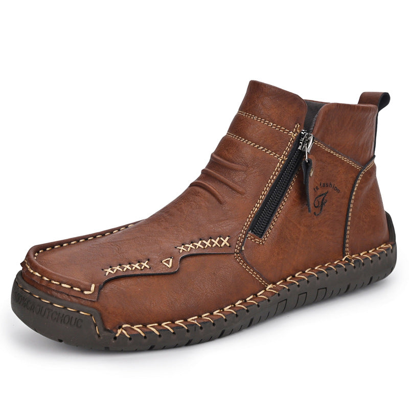 Bottes de cheville haut de gamme plus grande chaud style britannique Dr Boots