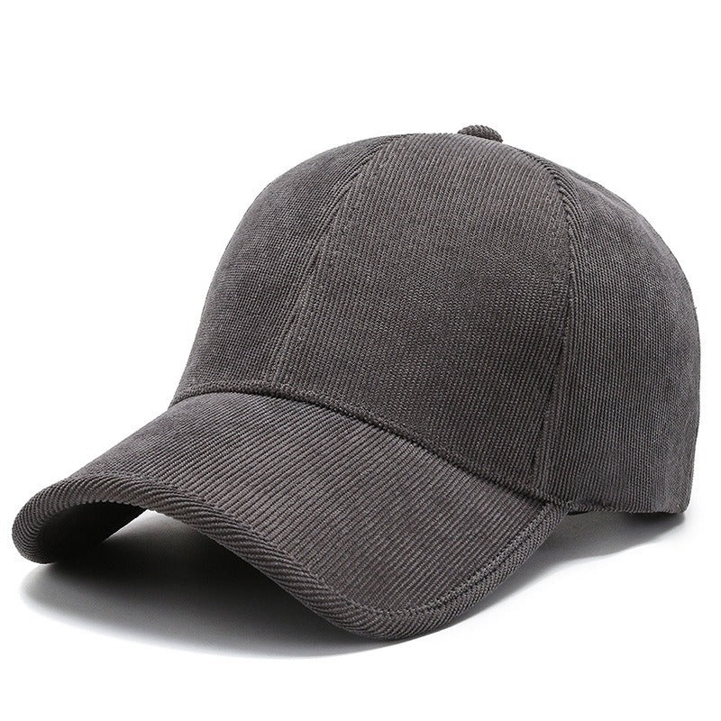 Quatre saisons Corduroy Couleur Casquette de baseball Casual Tous appariements
