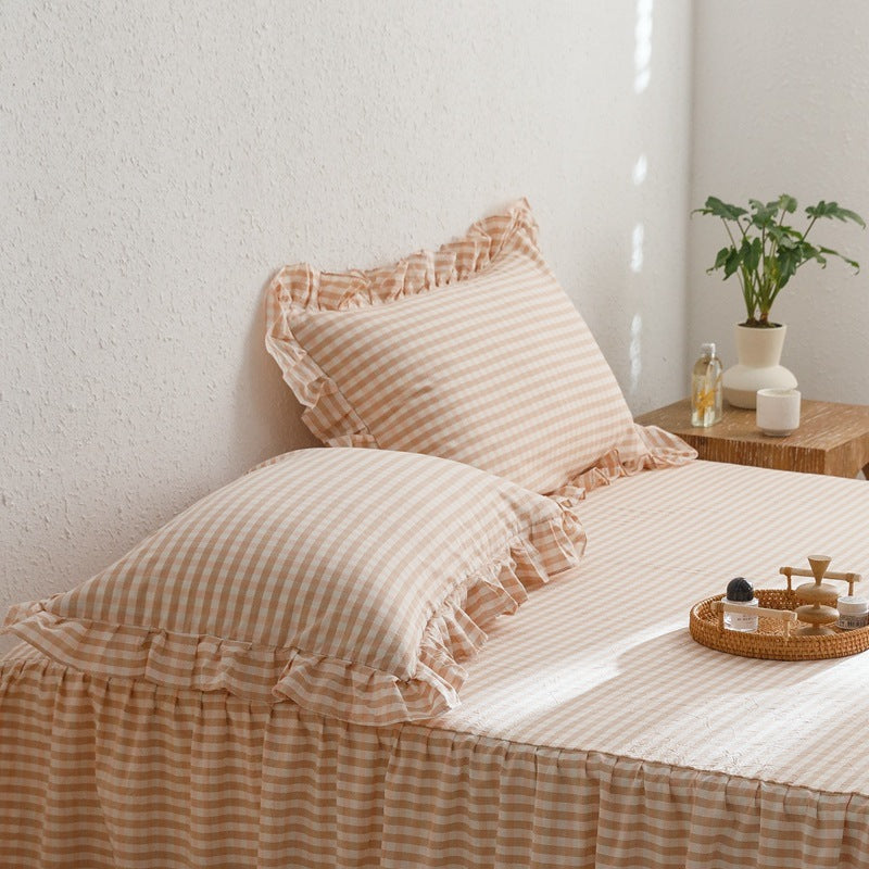 Plie de coton épaissée Coussin simple avec tige de dentelle