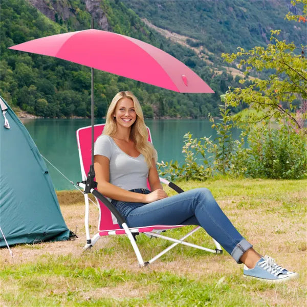 2 Pack Chaise parapluie rose pour adultes avec parasol réglable