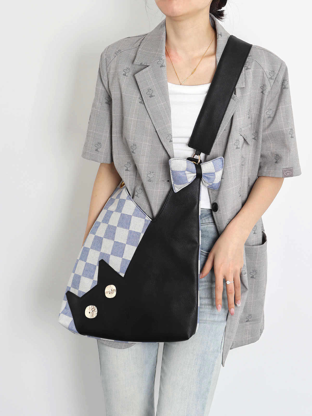 Chauffe-glace mignon Cat Grande capacité Cat-themed épaule Crossbody Sac
