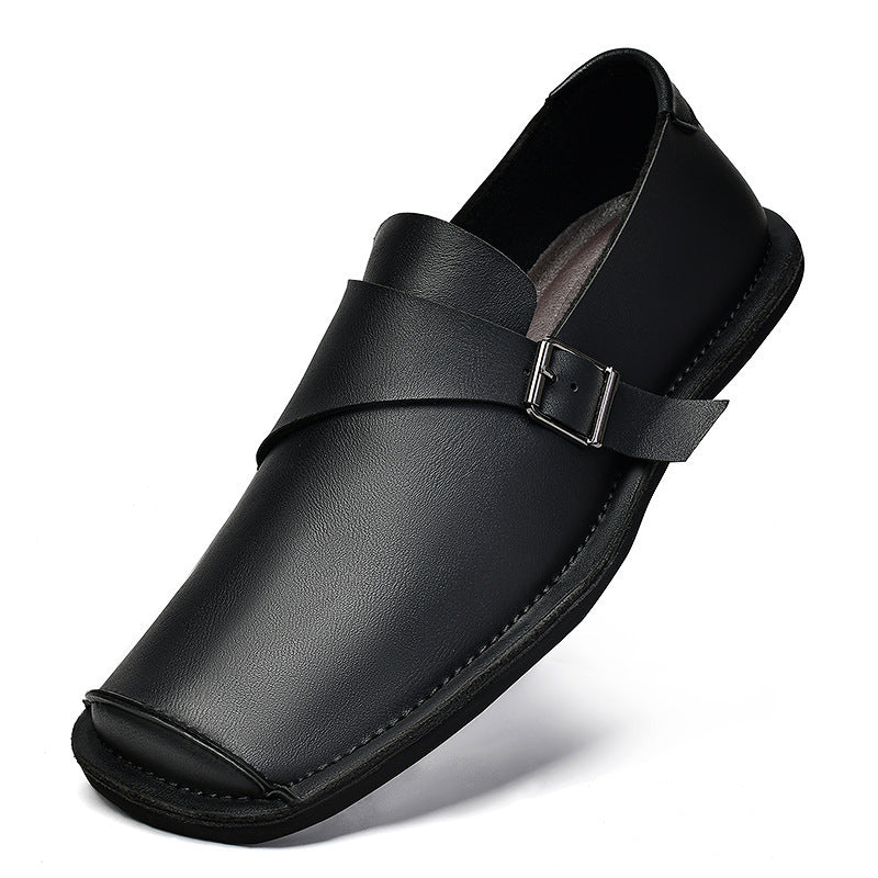 Chaussures casual vintage en cuir style homme