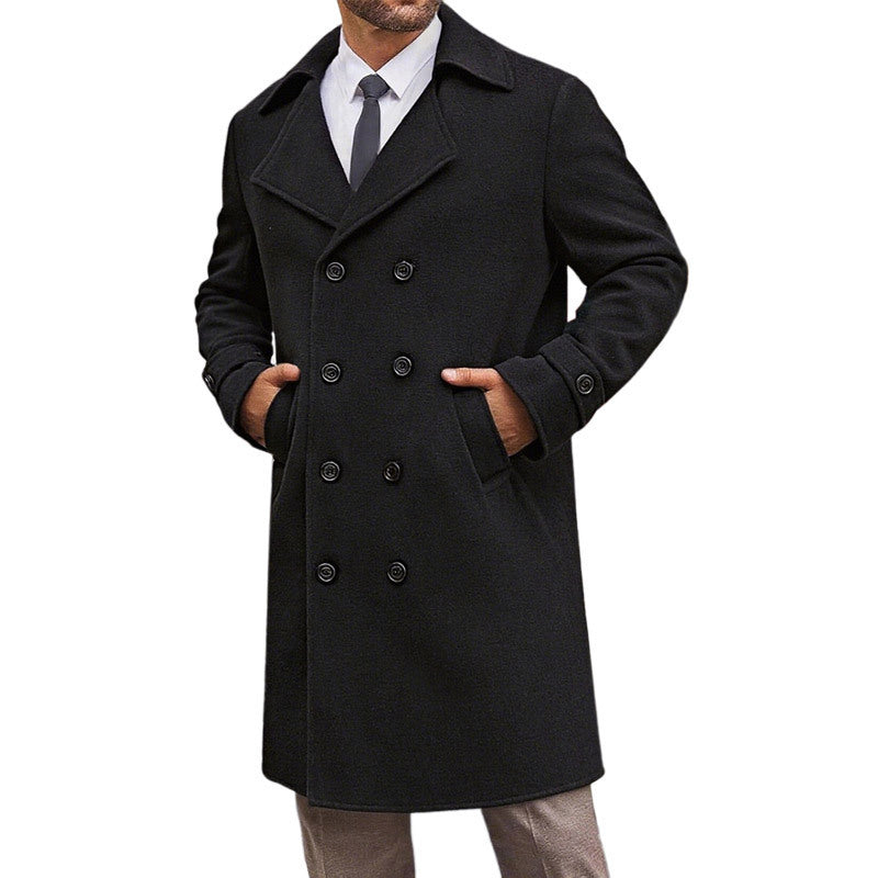 Manteau de tranchée pour hommes de style européen et américain