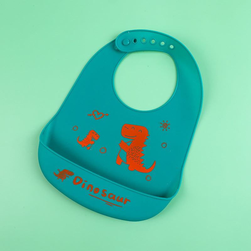 Bébé dessin animé créatif imprimé silicone Bib