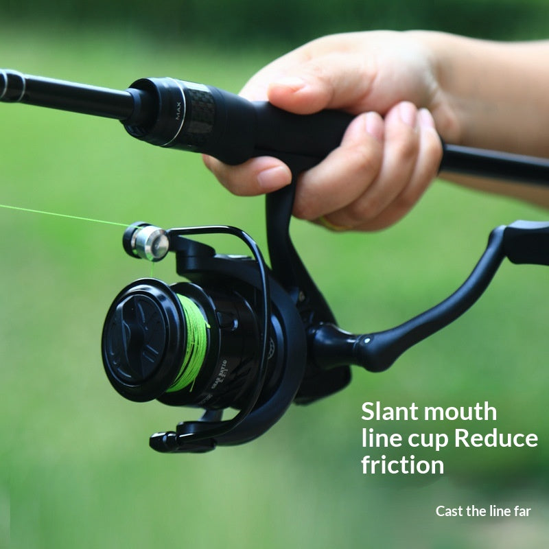 Long Cast haute vitesse tout métal noir Warrior Micro Baitcasting bobine