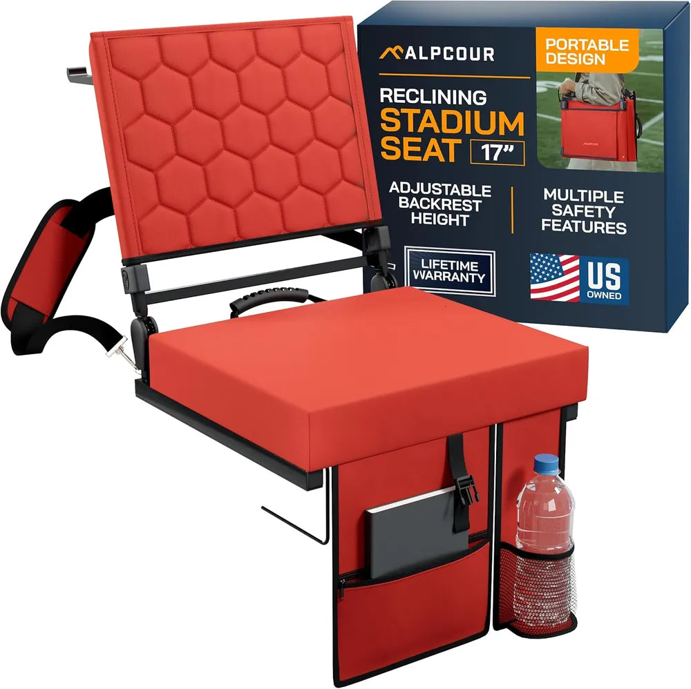 Alpcour pliant siège de stade inclinable avec support arrière pour les bleachers