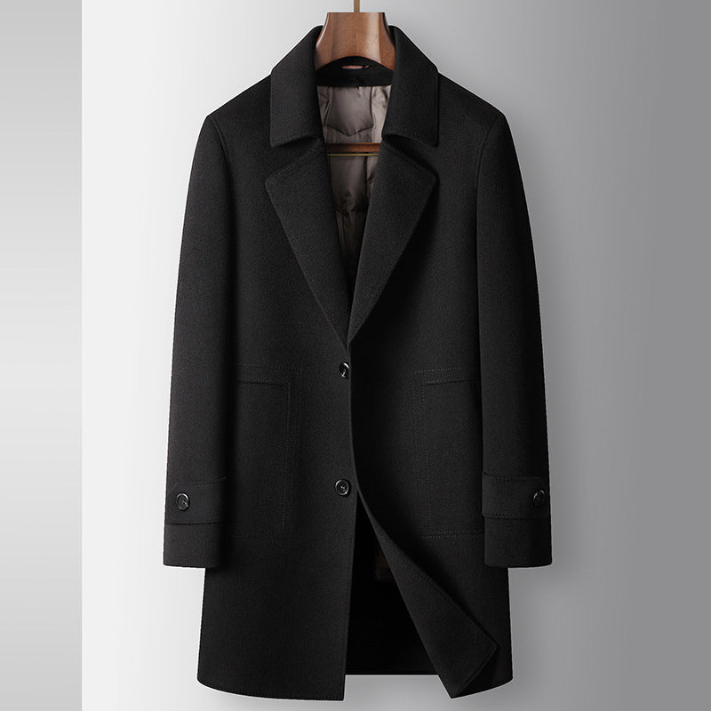 Men's Coat Automne et hiver Demi-longueur Détachement Goose Blanche Descente Inner Youth High-end B