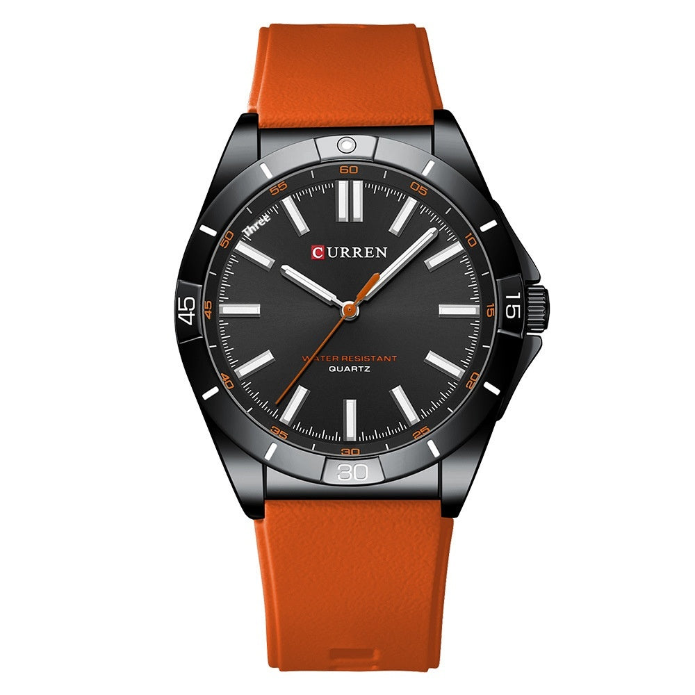Simple Unisex ronde Silicone-bande montres étanches