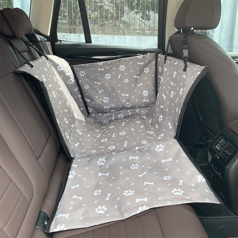 Imprimé arrière Double couche imperméable Pet Car Mat Pet Cat Dog Protection Pet Panier de suspension