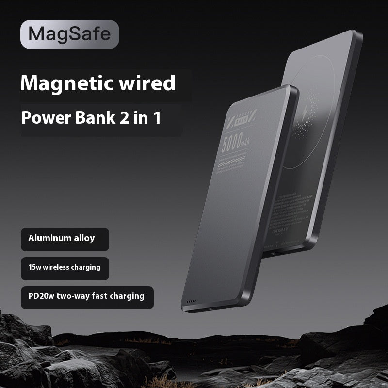 Alliage d'aluminium Double fenêtre pop-up ultra-mince Créative magnétique charge rapide petite lumière