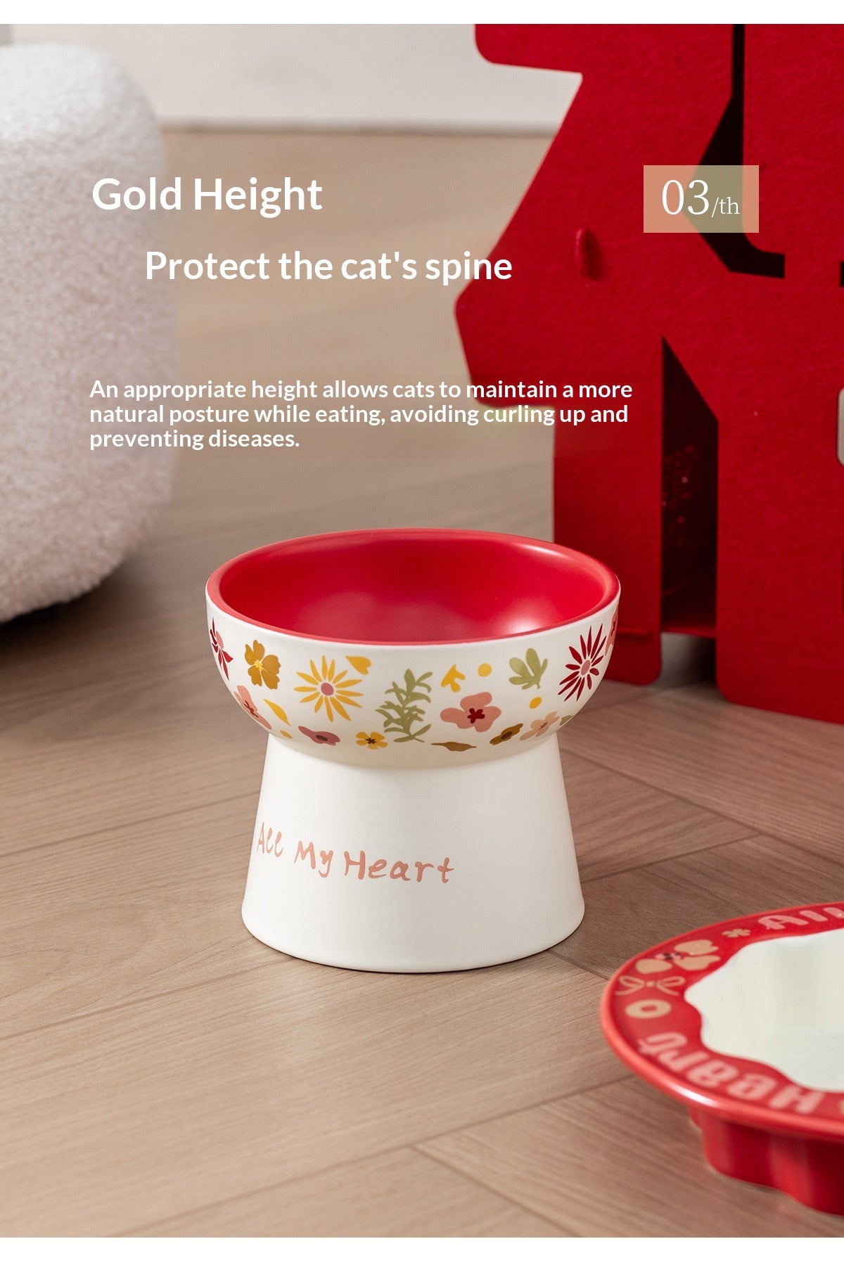 Lacy Ceramic Fu Pet Bowl
