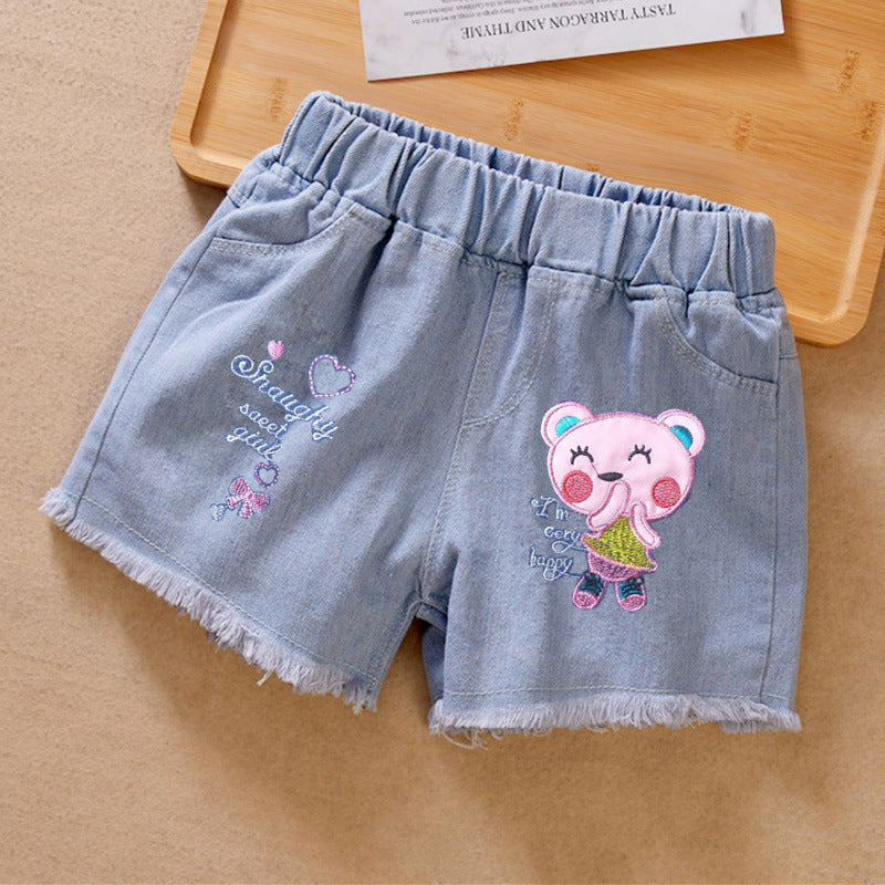 Shortsversatile denim de filles et parfait pour porter dehors