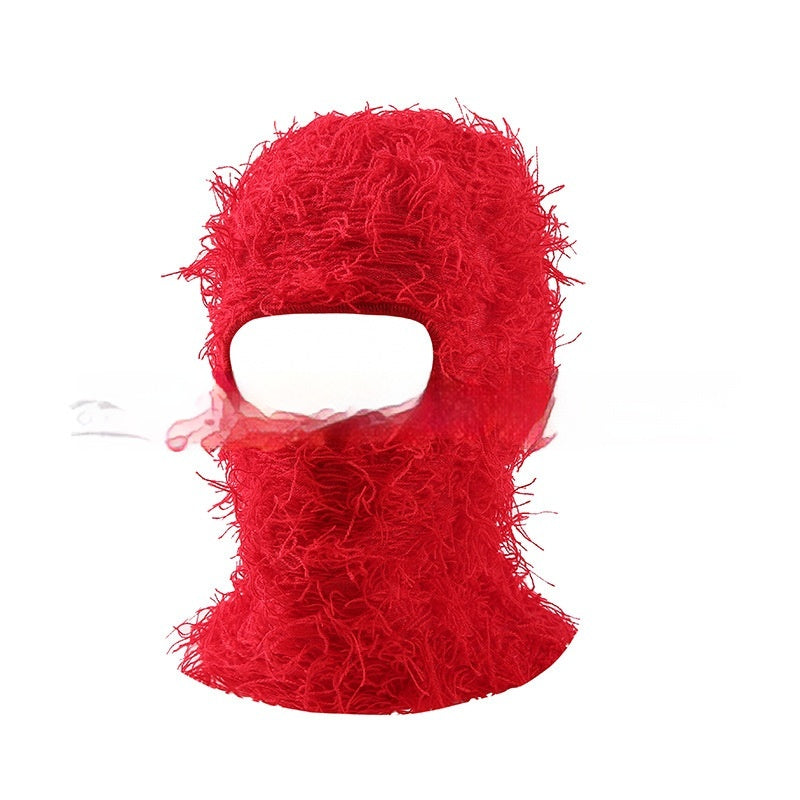 Colorful High Street Hip Hop Street Personnalité Chapeau de tricot Chapeau de masque chaud unisexe