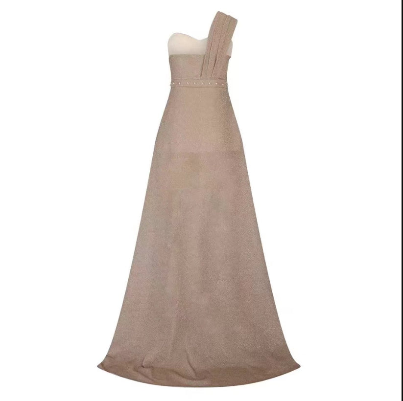 Vêtements pour femmes Robe de bronzage sans manches sans épaule