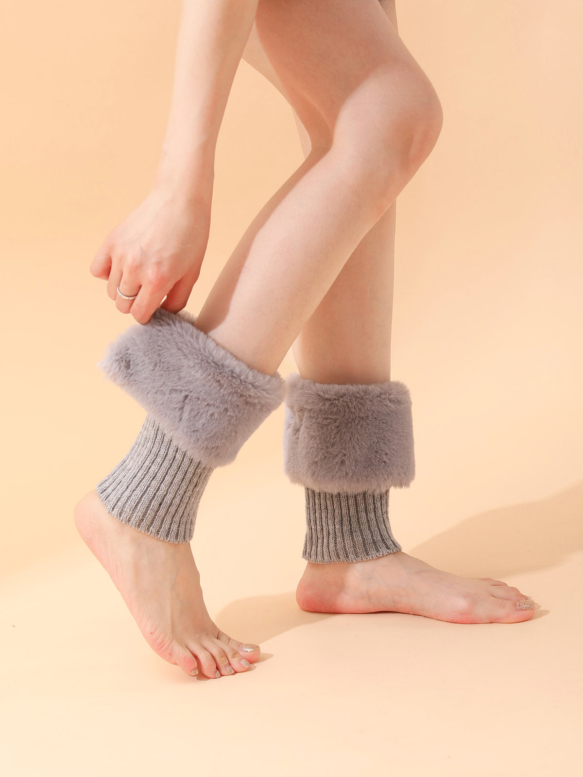 Style de mode Automne d'hiver Thermique Manches tricotées Acrylique Leg Guard Chaussettes de guerre
