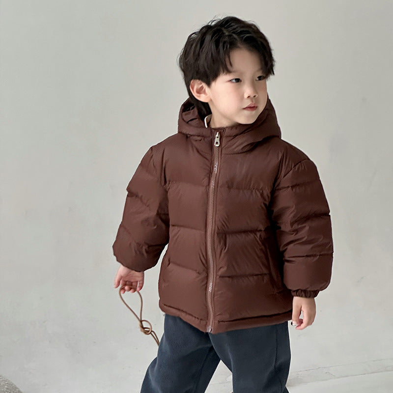Garçons et filles d'hiver Épaisseur Veste à capuche