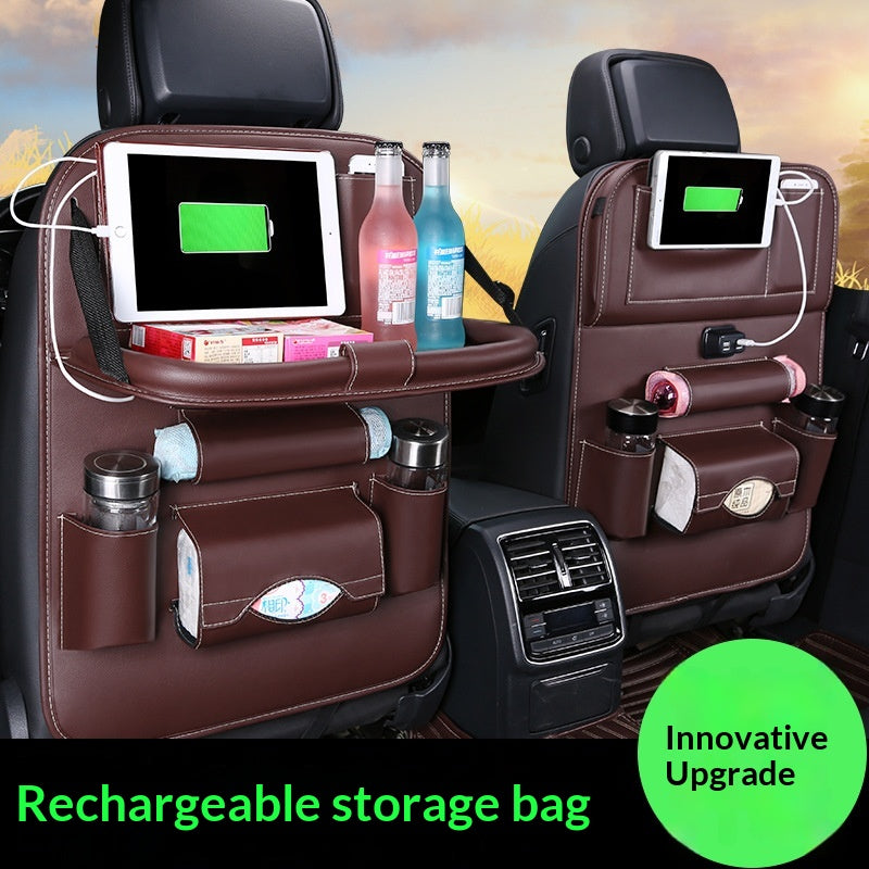 Sac de rangement en cuir pour voiture Pouch pliable
