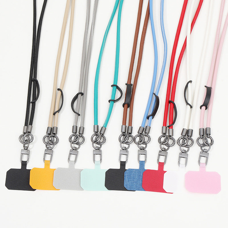 Leather Mobile Phone Lanyard Crossbody Anti-lost Back Halter Strong Durable Strap Rope