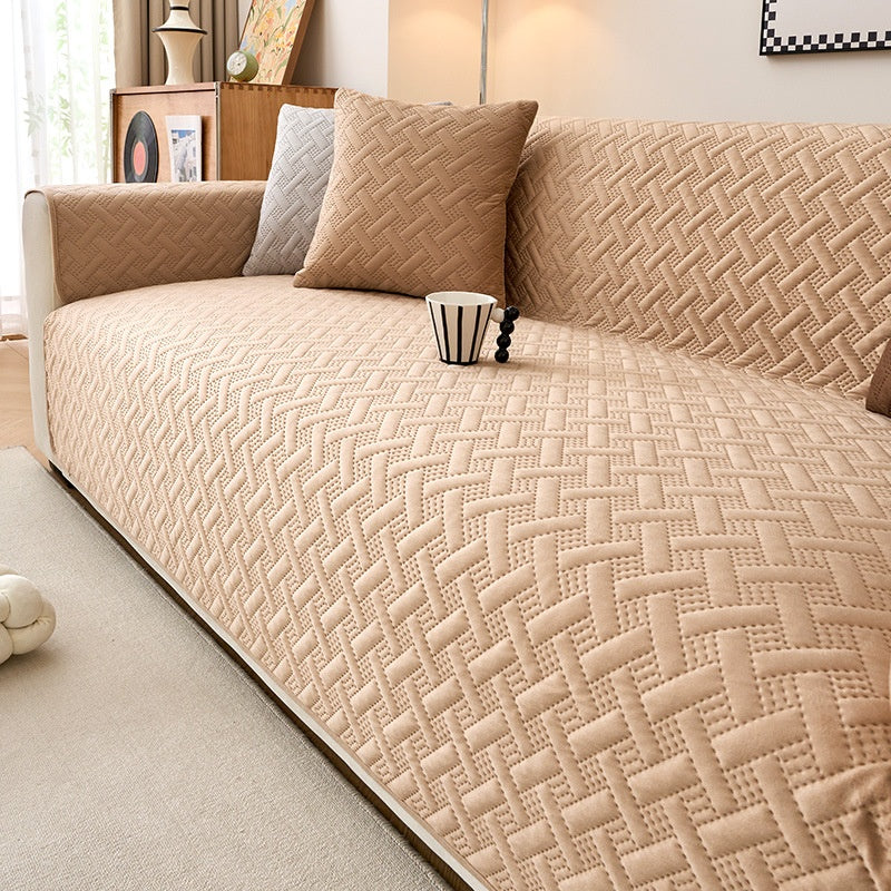 Coussin de canapé à rayures en velours néerlandais, antidérapant haut de gamme