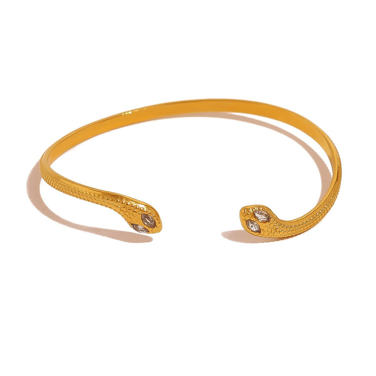 Rétro Micro-Set Zircon Gold Spirit Serpent Bracelet pour femmes