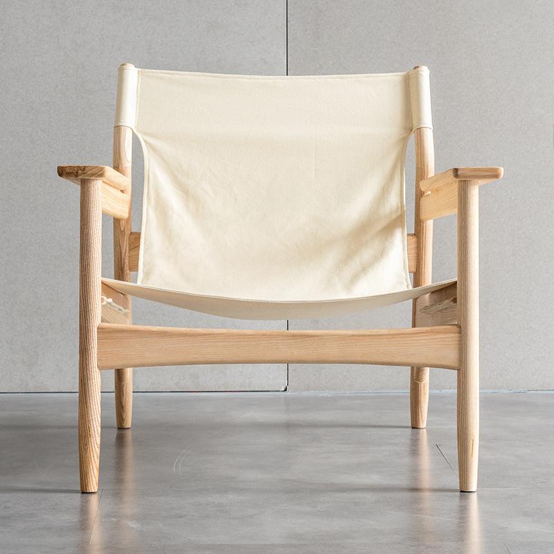 Chaise de canapé en toile de bois massif nordique