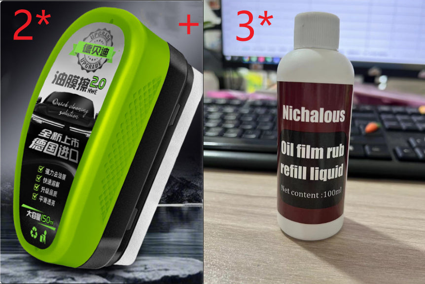 Essuie-glace en verre de voiture verte Film à l'huile forte de revêtement en cristal