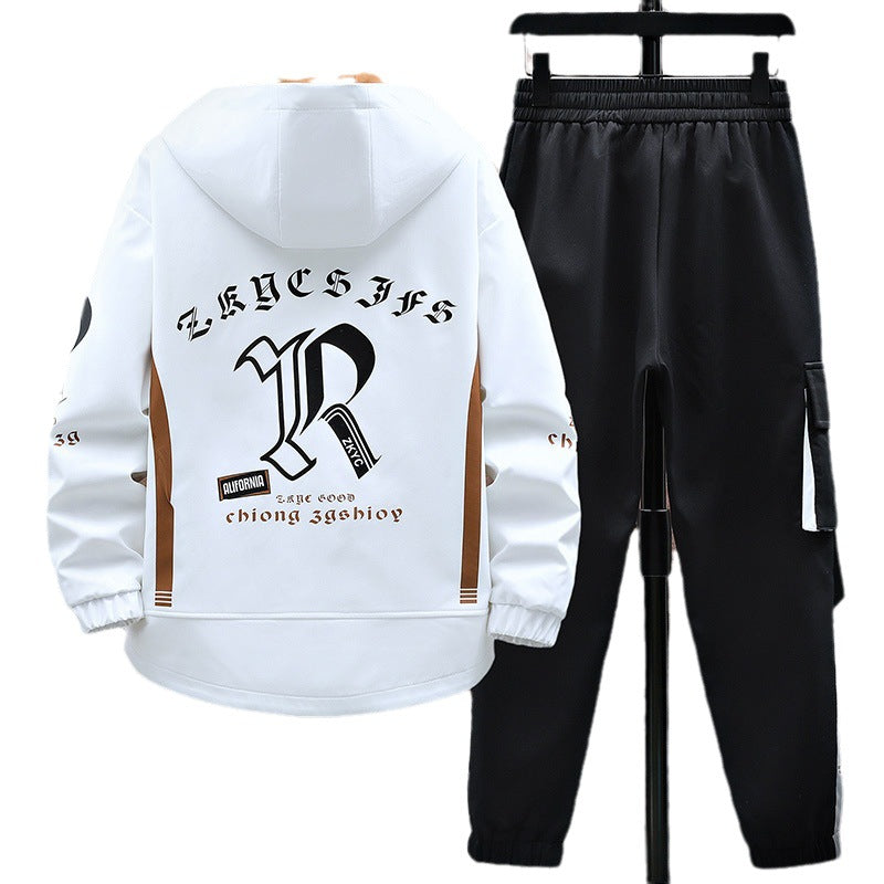 Veste d'automne Pantalons Hommes Ensemble de loisirs