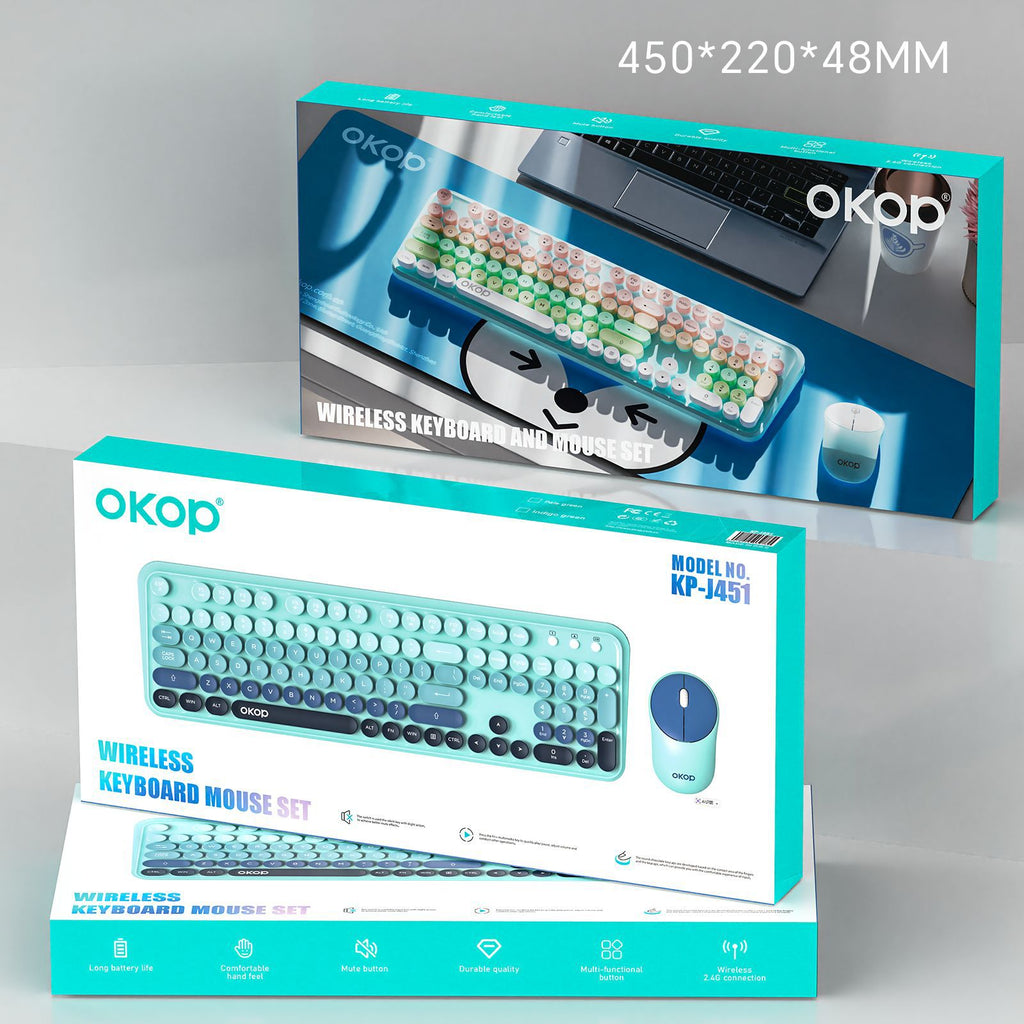 Quiet Wireless Keyboard Mouse Combo, Neat 2.4G Design