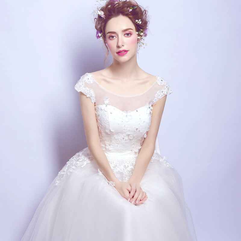 Robe de luxe blanche courte date
